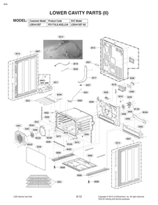 Lower Cavity Parts 2 Diagram and Parts List for FD1773LS AS2LLGA LG Range
