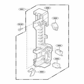 Latch Board Parts Diagram and Parts List for 85138 ABSESEC LG Range
