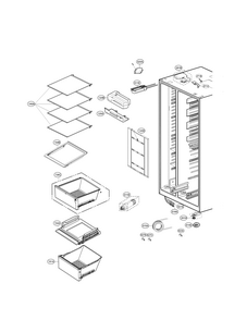 Refrigerator Compartment Parts Diagram and Parts List for 79551833411  Kenmore Refrigerator