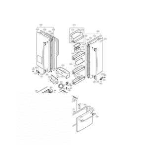 Door Diagram and Parts List for LFX25960TT 00 LG Refrigerator