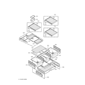 Refrigerator Diagram and Parts List for LFX21971ST 00 LG Refrigerator
