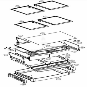 Refrigerator Parts Diagram and Parts List for LFCS22520W ASWCNA0 LG Refrigerator