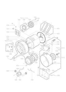 Drum And Tub Parts Diagram and Parts List for WM2016CW 00 LG Washer