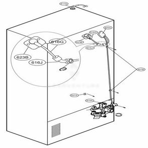Valve And Water Tube Parts Diagram and Parts List for 73055 ANSCSE1 LG Refrigerator