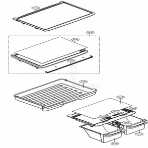 Refrigerator Parts Diagram and Parts List for 68033 ASTCSE5 LG Refrigerator