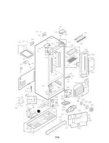 Case Parts Diagram and Parts List for LFC21776ST 05 LG Refrigerator