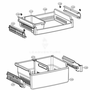 Freezer Parts Diagram and Parts List for LBC24360ST ASTCNA3 LG Refrigerator
