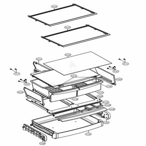 Refrigerator Parts Diagram and Parts List for LDCS22220W ASWCNA1 LG Refrigerator