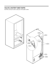 Valve And Water Tube Parts Diagram and Parts List for GR-L22ANSXM ASTCNA0 LG Refrigerator