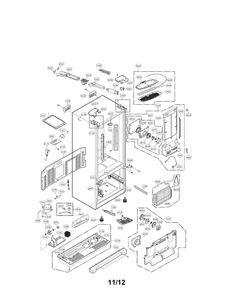 Case Parts Diagram and Parts List for LFX28979SW 01 LG Refrigerator