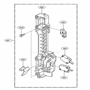 Latch Board Parts Diagram and Parts List for LMV1762ST CSBELGA LG Microwave