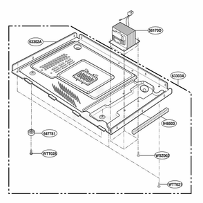 Base Plate Parts Diagram and Parts List for NNS431BL KBKEMAT LG Range