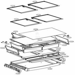 Refrigerator Parts Diagram and Parts List for LFNS22520S ASTCNA0 LG Refrigerator