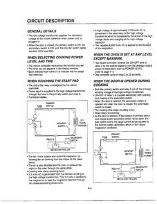Operating Instructions Page 4 Diagram and Parts List for MA-1905W  LG Microwave