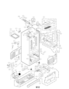 Case Parts Diagram and Parts List for LFX28977SW 03 LG Refrigerator