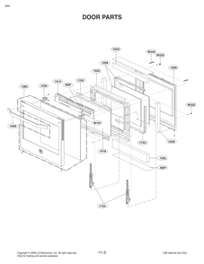 Door Parts Diagram and Parts List for FH4767US AB6ESTD LG Range