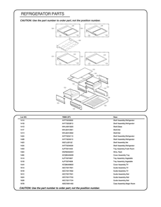 Refrigerator Parts Diagram and Parts List for GR-L318LSZM ASTCSE1 LG Refrigerator