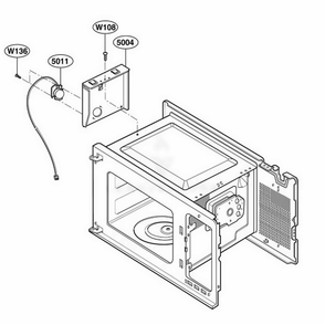 Sensor Parts Diagram and Parts List for 62462 CW1ESEA LG Wall Oven
