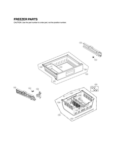 Freezer Parts Diagram and Parts List for LFX29945ST 02 LG Refrigerator