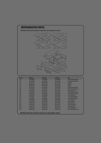 Refrigerator Parts Diagram and Parts List for GR-J318LQTP ASWCSE6 LG Refrigerator