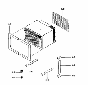 Installation Kit Assy Diagram and Parts List for 58075130700  Kenmore Air Conditioner