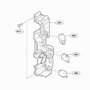 Latch Board Parts Diagram and Parts List for SCA1000HWW AWHEGEU LG Range
