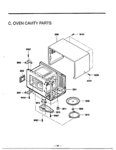 Microwave Complete Page 3 Diagram and Parts List for MA-844M  LG Microwave