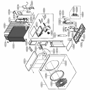 Outdoor Unit Diagram and Parts List for LAU180HYV1 AWHBEUS LG Air Conditioner