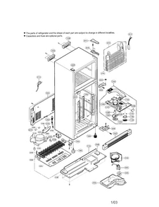Cabinet Diagram and Parts List for LRTPC1831BK  LG Refrigerator
