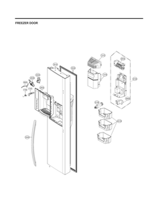 Freezer Door Diagram and Parts List for LSXS26366S 07 LG Refrigerator