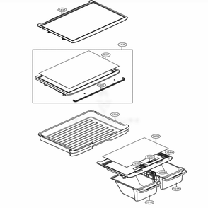 Refrigerator Parts Diagram and Parts List for 68032 ASWCSE1 LG Refrigerator
