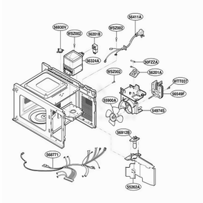 Part Location Diagram of 6877W1A269C LG HARNESS,SINGLE