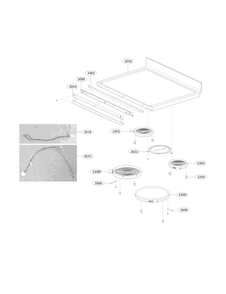 Cooktop Parts Diagram and Parts List for LDE4413ST 00 LG Range