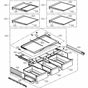 Refrigerator Parts Diagram and Parts List for LMXS30796D ASBCNA1 LG Refrigerator