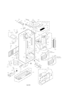 Case Parts Diagram and Parts List for LFX31945ST 07 LG Refrigerator