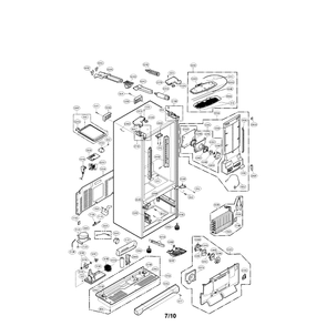 Case Diagram and Parts List for LFX28978SW 00 LG Refrigerator