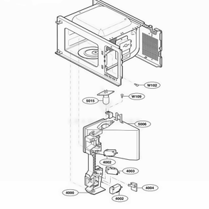Latch Board Parts Diagram and Parts List for 66462 CWHESEA LG Range
