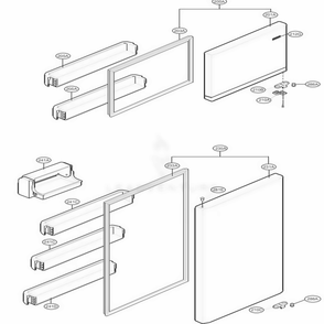 Door Parts Diagram and Parts List for LTCS24223D ASBCNA1 LG Refrigerator