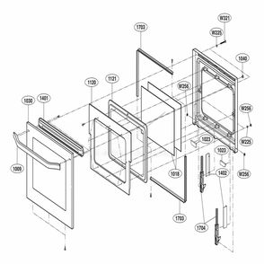 Lowerdoorparts Diagram and Parts List for LSWD300BD AB6LSTD LG Range