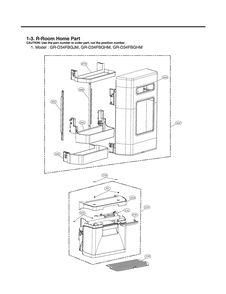 R-Room Home Part 1 Diagram and Parts List for GR-D34FBGJM ALBCNA0 LG Refrigerator