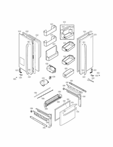 Door Parts Diagram and Parts List for 79572039112  Kenmore Refrigerator
