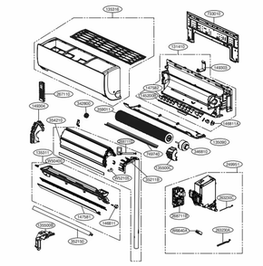 Indoor Unit Diagram and Parts List for LMN249HVT EWHBEUS LG Air Conditioner