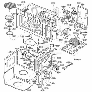 Interior Parts 1 Diagram and Parts List for 88512 AWHESEA LG Range