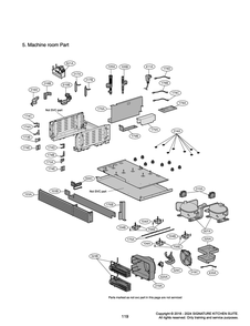 Machine Room Part Diagram and Parts List for GR-617AGPPM ASWCNA0 LG Refrigerator