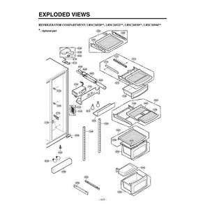 Section 3 Diagram and Parts List for LRSC26920TT ATICLGA LG Refrigerator