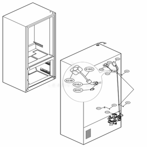 Valve And Water Tube Parts Diagram and Parts List for LFXS30726S ASTCNA3 LG Refrigerator