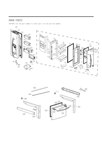 Door Parts Diagram and Parts List for GC-J288NSXM ASTCNA3 LG Refrigerator