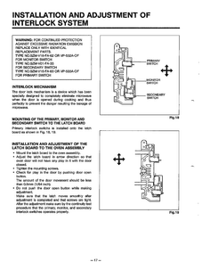 Installation/adjustment Interlock Diagram and Parts List for MA-1164M  LG Microwave