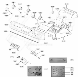 Part Location Diagram of AEZ74533353 LG KNOB ASSEMBLY