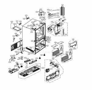 Case Parts Diagram and Parts List for LMXC23746S ASTCNA3 LG Refrigerator